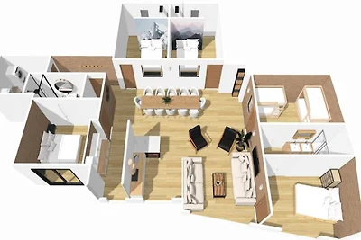 6 Zimmer, 12 Schlafplätze, Westausrichtung