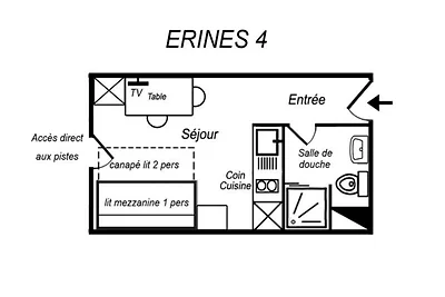 Apartment in Mottaret mit Ski-In-Zugang