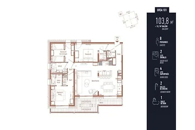 Apartments für 8 Personen