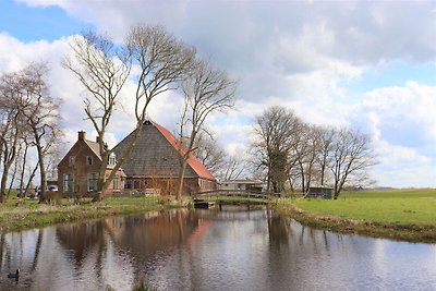 Schönes Bauernhaus mit Steg und Whirlpool