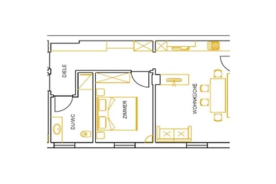 Holiday apartment with 1 bedroom