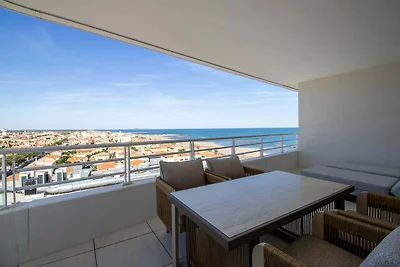 Moderne Maisonette mit Terrasse mit Meerblick