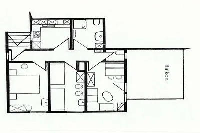 Ferienwohnung mit 2 Schlafzimmer