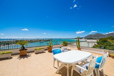 Apartment mit Meerblick von der Terrasse