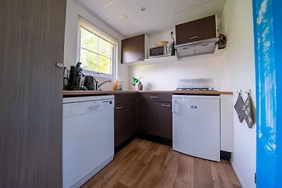 Knusse mobilhome bij Park De Veluwe