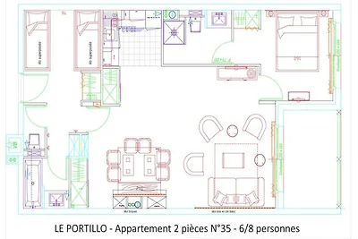 2 Zimmer für 8 Personen