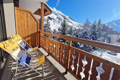 Apartment in Les Deux Alpes mit Balkon