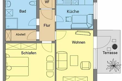 Vakantieappartement met 1 slaapkamer