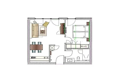 Ferienwohnung mit 1 Schlafzimmer