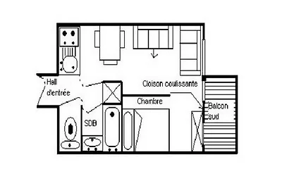 Apartment in Bouquetins mit Zugang zu den...