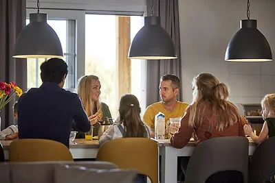 Ferienhaus mit einer überdachten Terrasse