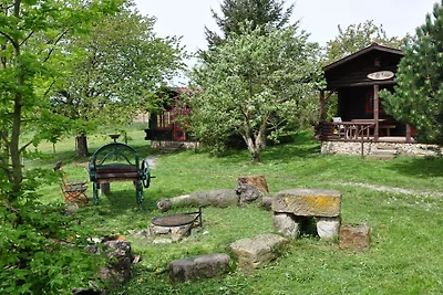 Blockhäuser auf Gut Friedenthal