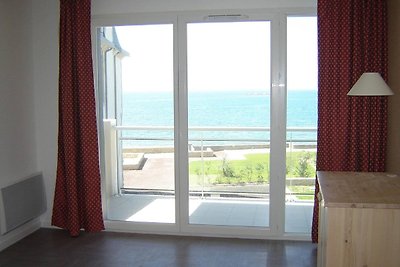 Gemütliche Wohnung am Strand mit Meerblick