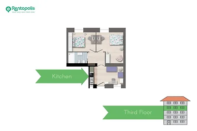 Angenehme Wohnung in der Nähe des Zentrums