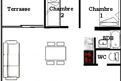 Apartment in Bruyères mit Blick auf die...