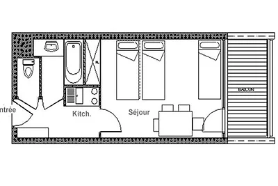 Apartment in La Croisette mit Ski-Zugang