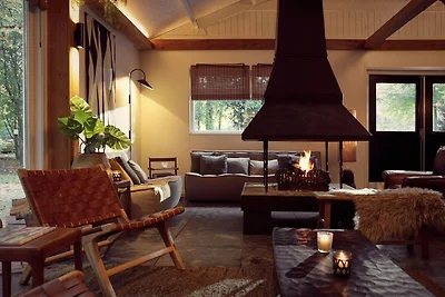 Glamping met bubbelbad in het bos