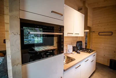 Luxe vrijstaande lodge met stoomcabine.