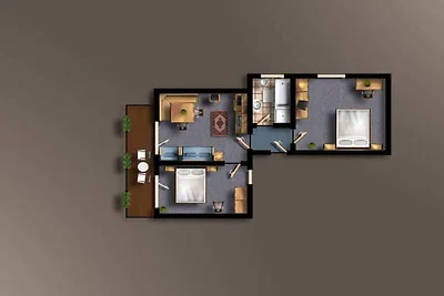 Vakantieappartement met 1 slaapkamer