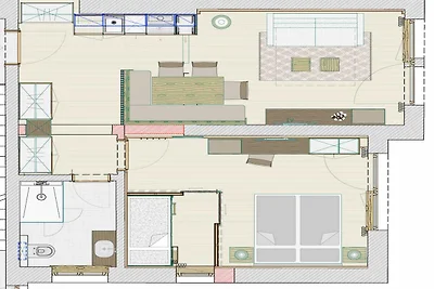 Ferienwohnung mit 1 Schlafzimmer für 6...