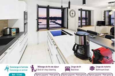 Ferienwohnung in Île-Tudy mit Meerblick