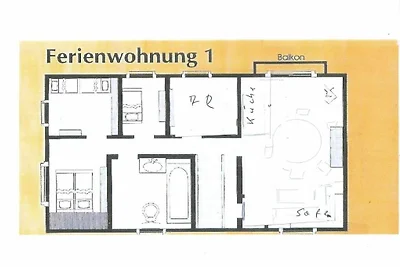 Ferienwohnung mit 1 Schlafzimmer