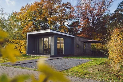 Modernes Ferienhaus mit hölzernem Whirlpool