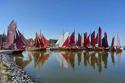 Casa con tetto di paglia sul Bodden con sauna
