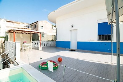 Blu Corallo Mare Wohnung in Villa mit Pool