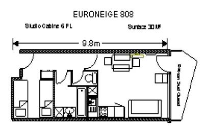 Studio für 6 Personen