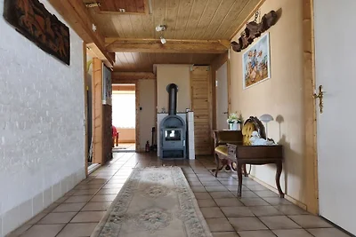Rietgedekt huis vlakbij de Elbe