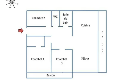 Apartment in La Turche mit Zugang zu den...