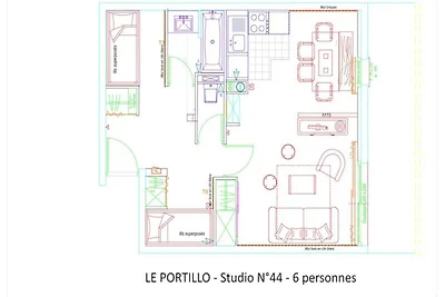 Studio für 6 Personen