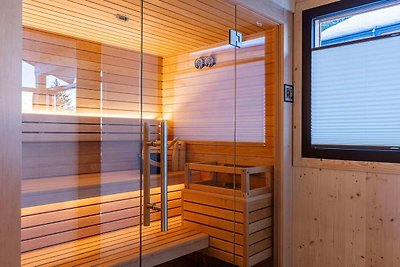 Chalet superior con sauna y jacuzzi.
