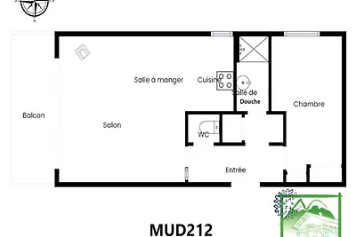 MUD212 - 2 Zimmer, 4 Schlafplätze, in der Näh...
