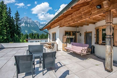 Ferienwohnung mit Blick auf das Tal in Ellmau