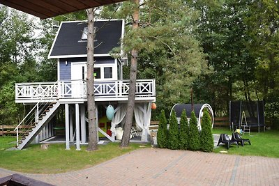 Ferienhaus mit Baumhaus, Sauna und Hot Tub, d...