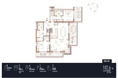 Apartments für 8 Personen