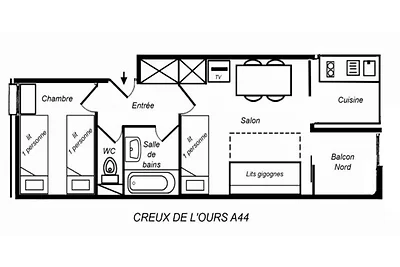 Apartment in Laitelet an den Skipisten
