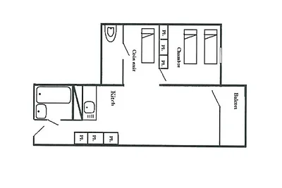 2-Zimmer-Wohnung für 6 Personen in Arc 2000 m...
