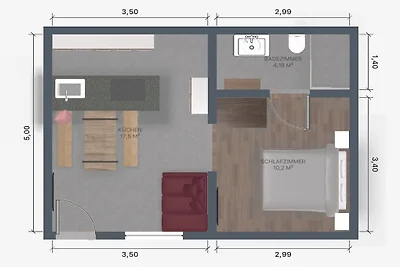 Ferienwohnung mit 1 Schlafzimmer