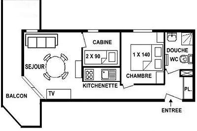 Apartment in Forêt des Rennes in der Nähe von...