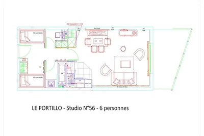 Studio für 6 Personen