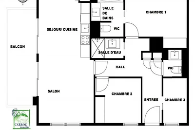 Apartment in Le Grand Cerf an der Skipiste