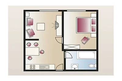 Ferienwohnung mit 1 Schlafzimmer