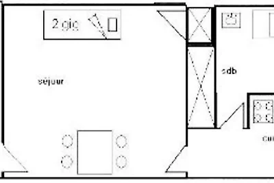 Studio für 2 Personen in Frankreich Plagne...