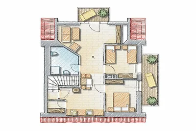 Ferienwohnung Borkum - Haus Nordwind