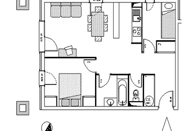 3 habitaciones para 6 personas