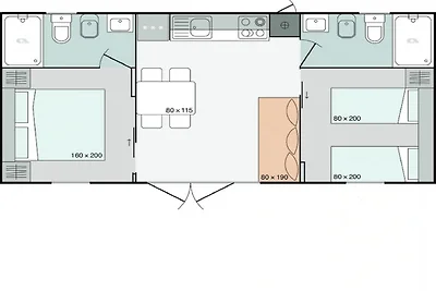 Tasha Premium Mobile Home with Terrace and Ho...