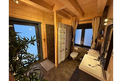 Blockhütte im Harz mit Sauna und Kamin